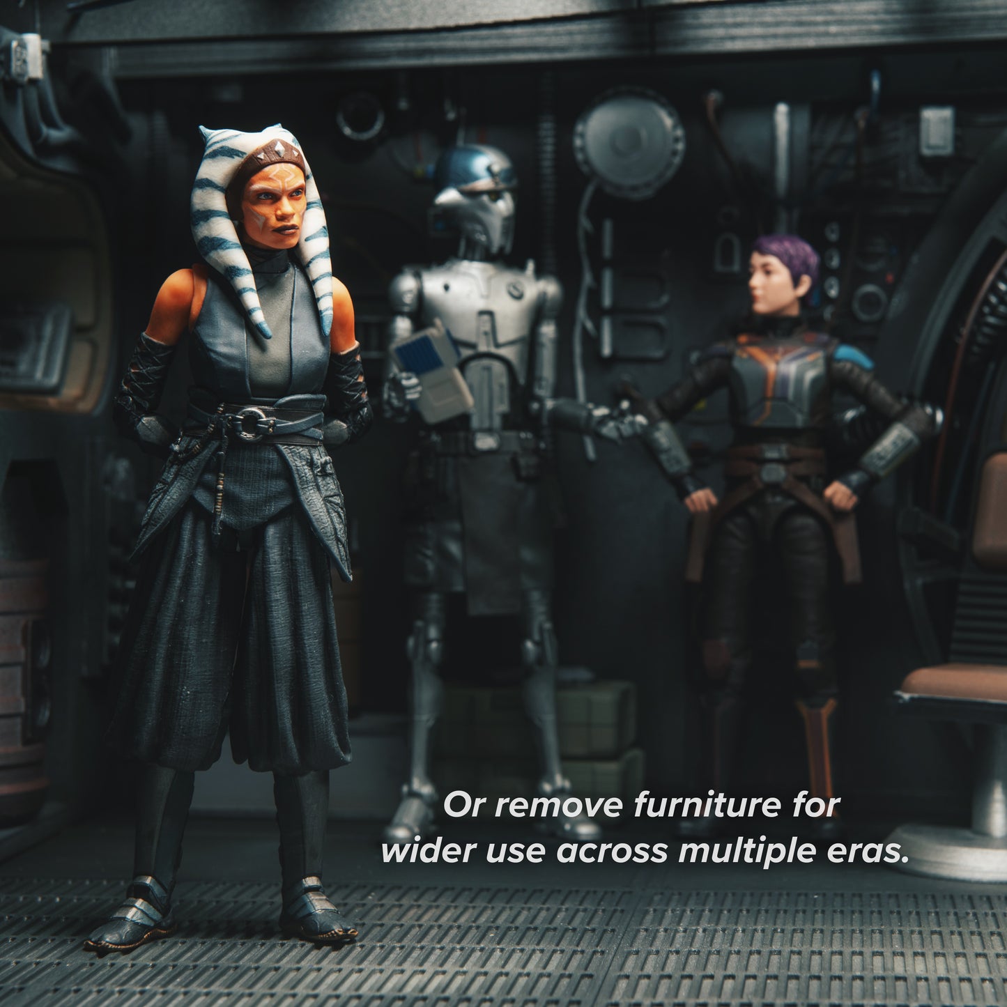 3D Printed Millennium Falcon Interior Diorama for Star Wars Black Series 1/12