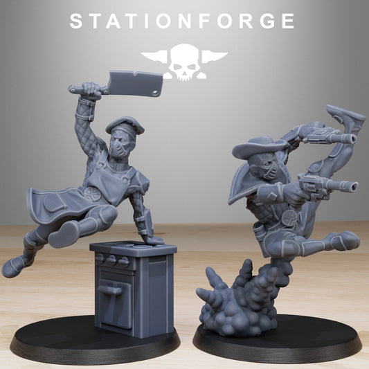 The GrimCorp Jesters from Station Forge 32mm