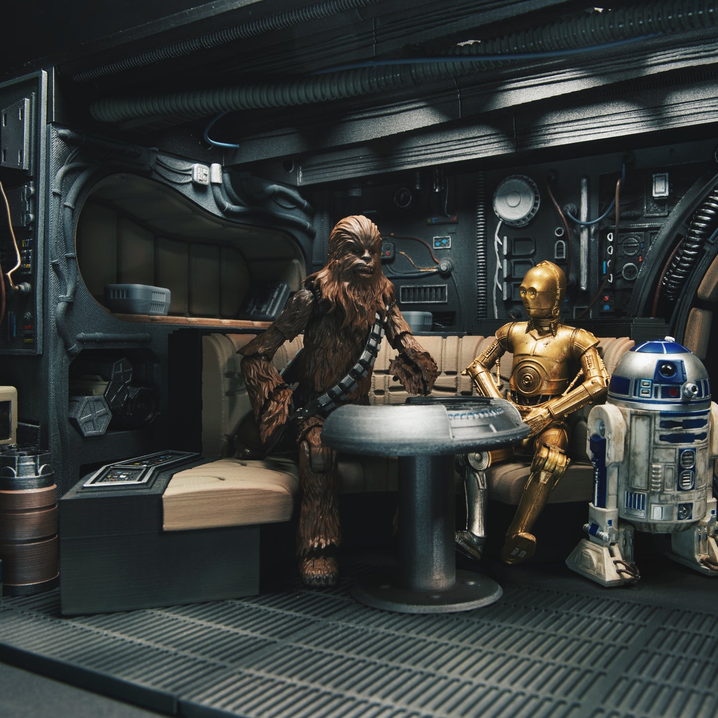 3D Printed Millennium Falcon Interior Diorama for Star Wars Black Series 1/12