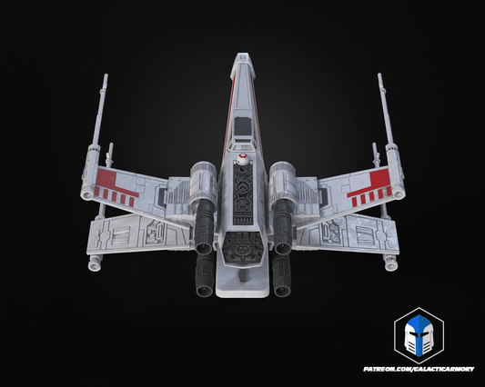 STAR WARS 3d printed X WING - kit card - full colour print
