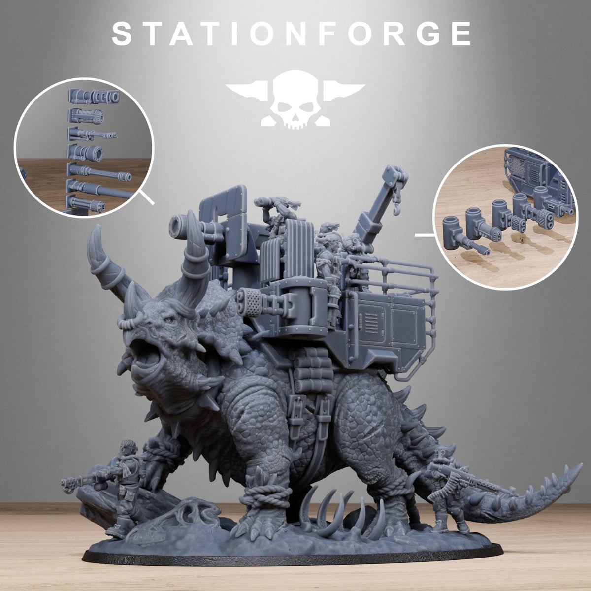 GrimGuard Jungle Fighters Triceratank 32mm From Station Forge | Free Post