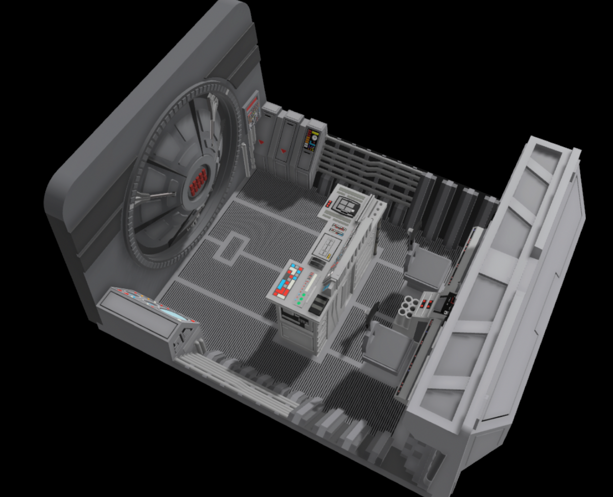 Star Wars 3d printed AT- AT cockpit Diorama for 3.75" Figures