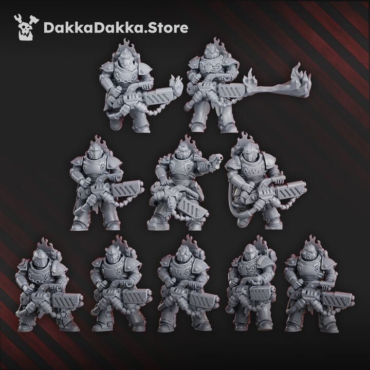 Ignisaurus Clan Team Ignitium (x10) From DakkaDakka Including Bases 28mm