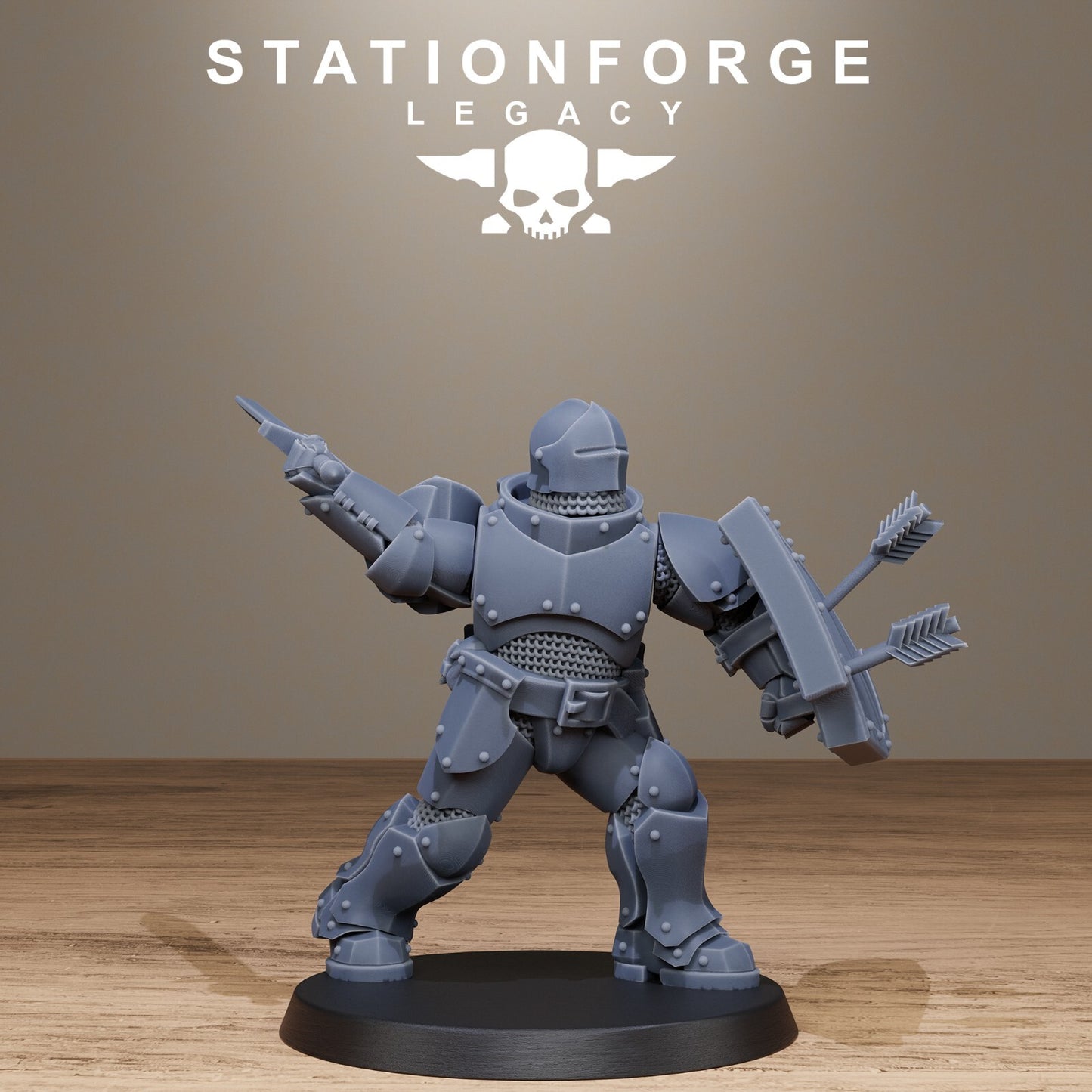 The Solaris Infantry from Station Forge Legacy, Fantasy 32mm Inc Bases