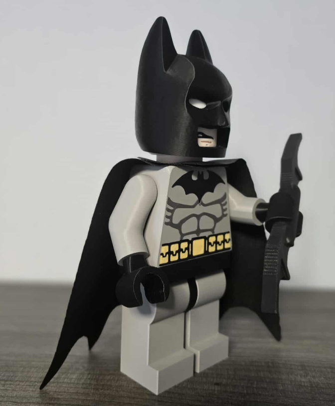 3D Printed. 9" brick inspired Deluxe Batman 2007 Version Figure