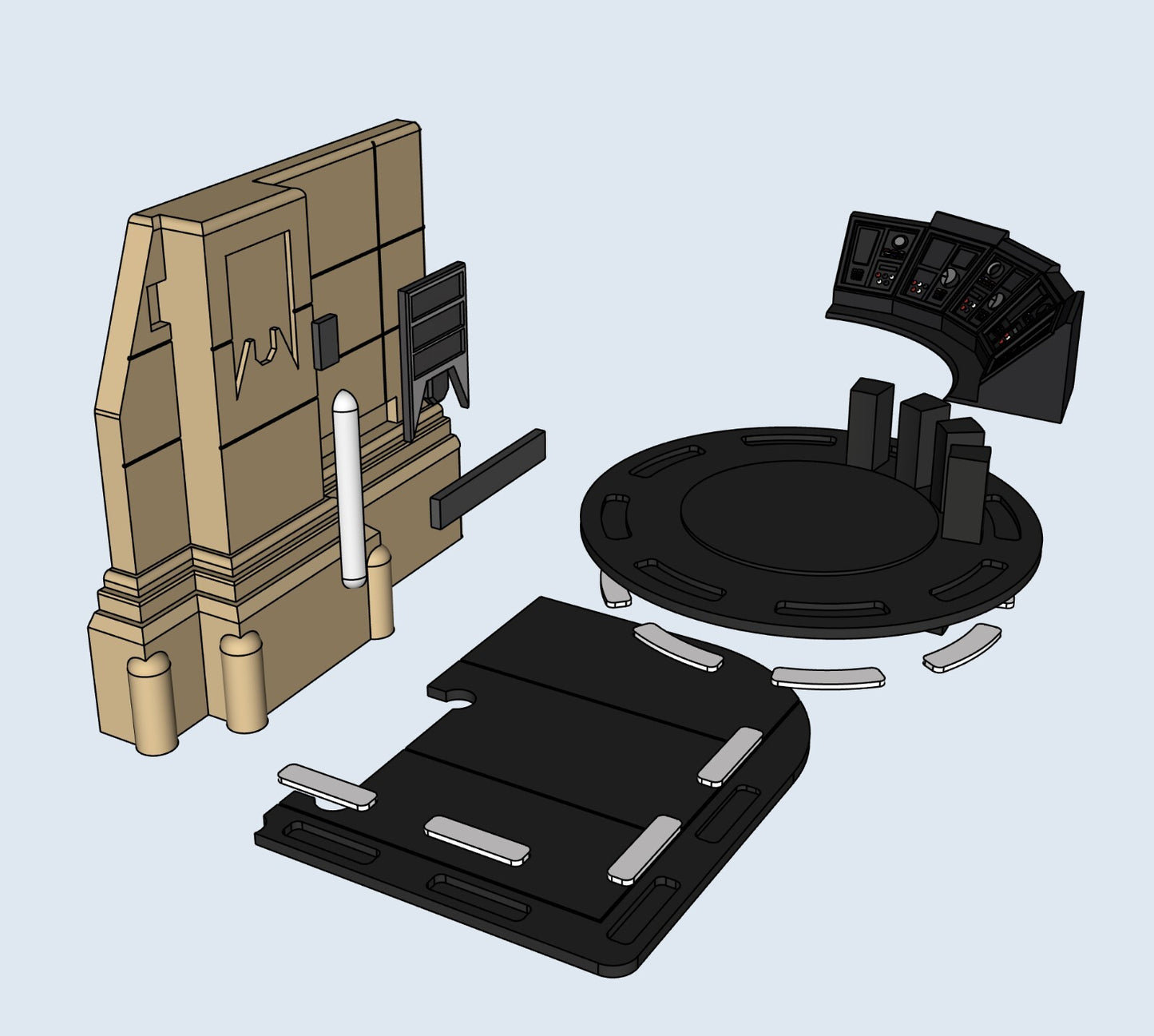 Star Wars 3D Printed Duel of Fates Diorama for 6" Black Series figures