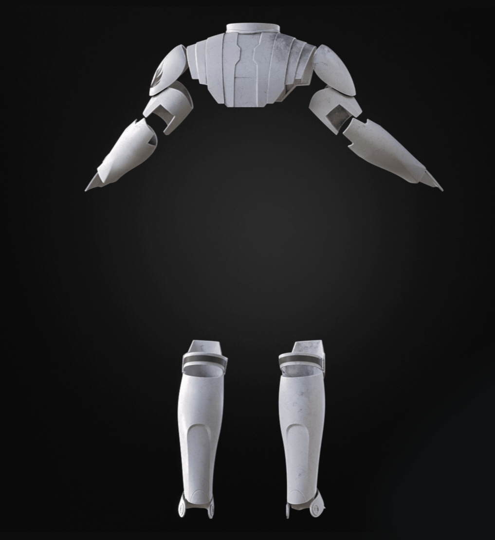 Star Wars General Kenobi Clone Wars Inspired 3D Printed Raw, unpainted Armour