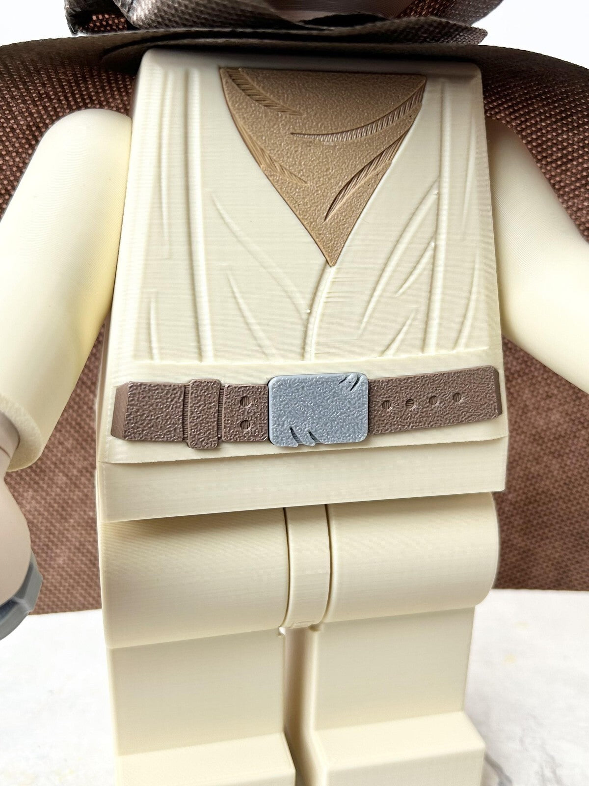 3D Printed. 9" Brick inspired Deluxe Obi Wan Kanobi Figure With Cape