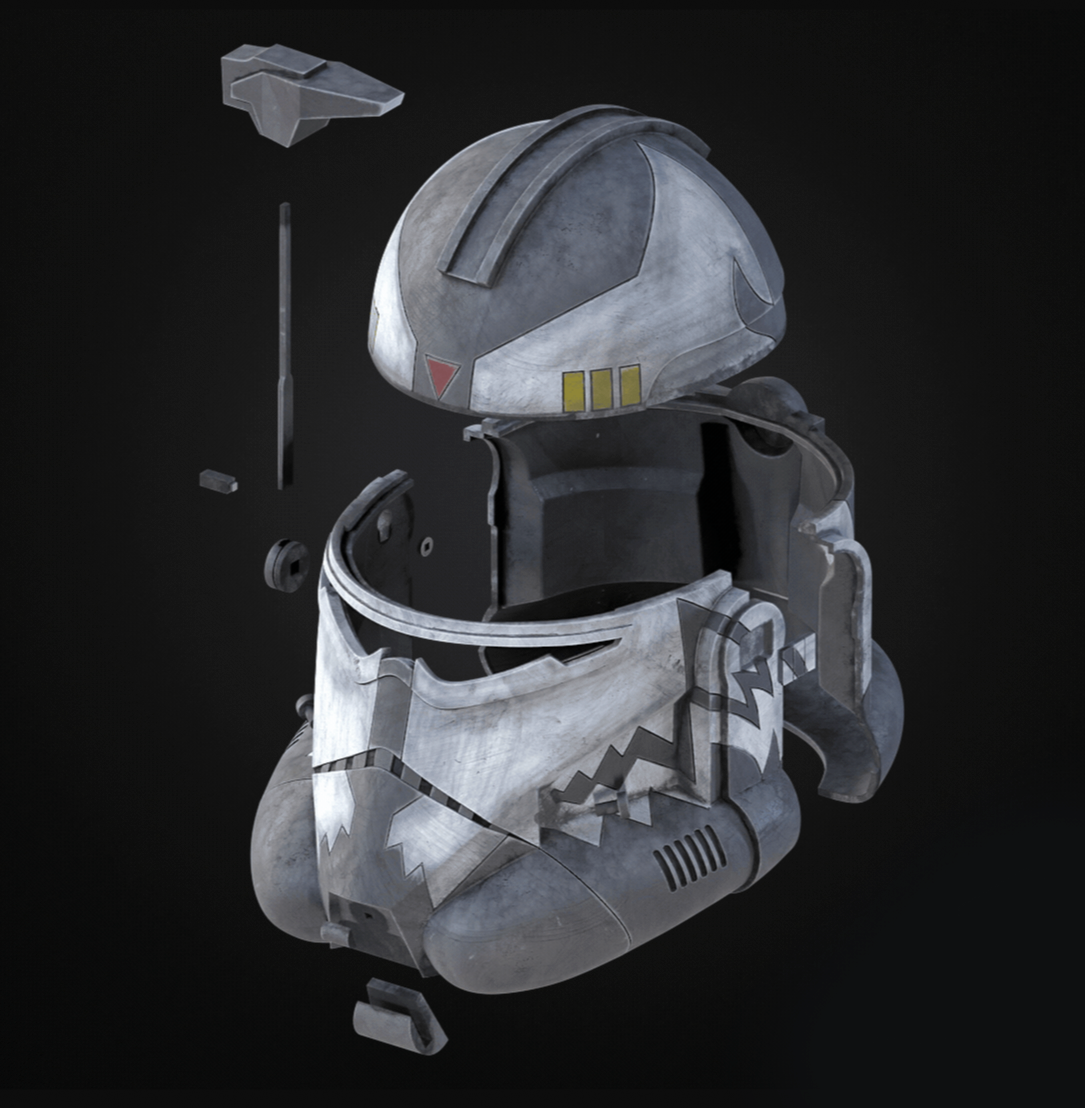 Star Wars Animated Commander Wolffe helmet, 3D Printed kit RAW