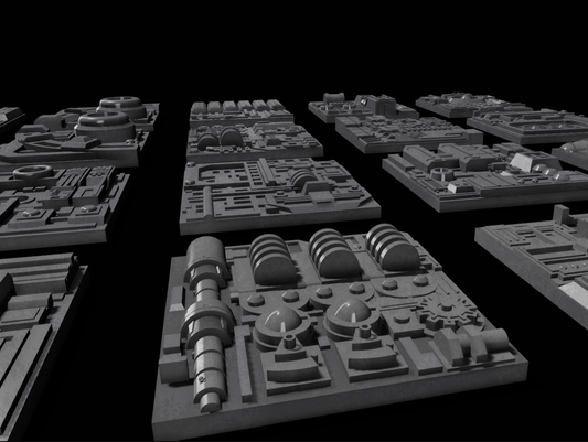 Star Wars 3D Printed Death Star surface tiles/panels 74mm x 74mm