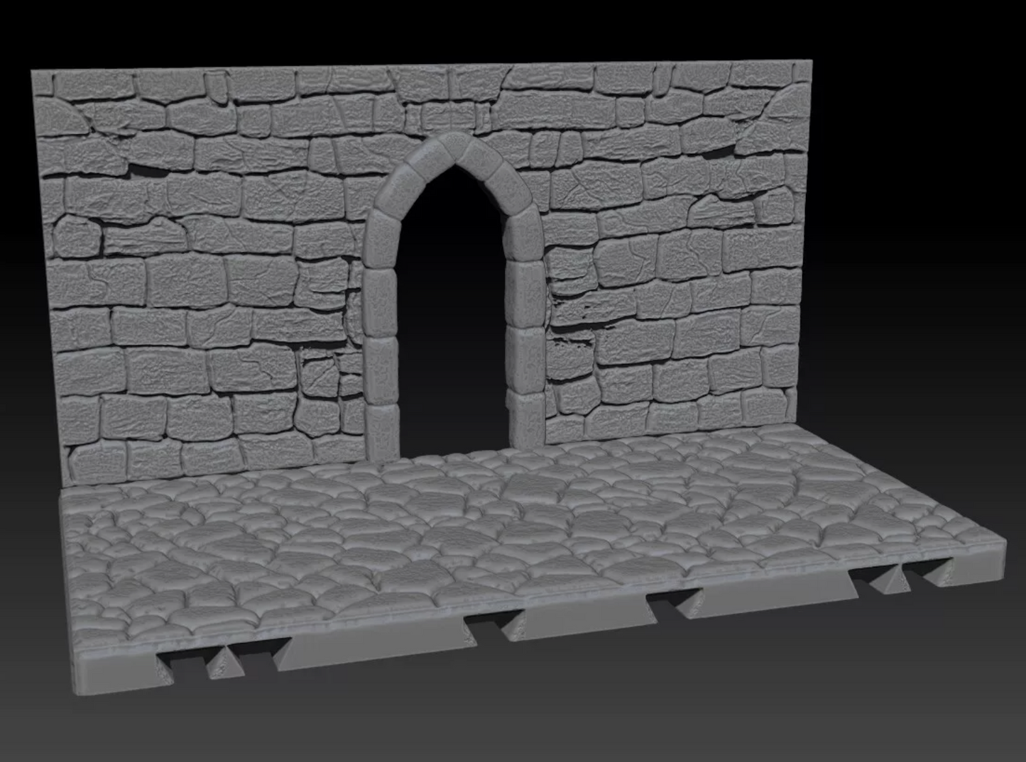 Custom Castle Modular Wall Diorama For 3.75 in (1:18) Figure