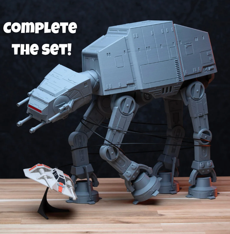 3D Printed AT-AT - Model Star Wars Kit | No Glue Needed.
