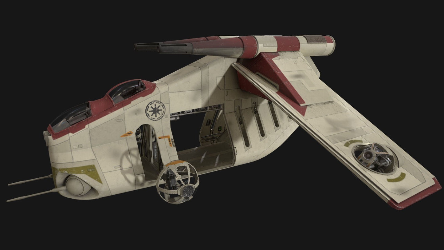 3D Printed LAAT Diorama for 3.75" & 6" Star Wars Figures
