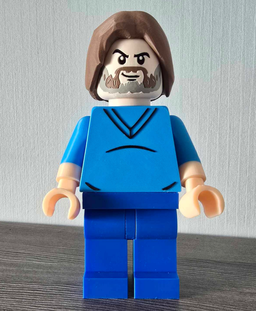 3D Printed. 9" brick inspired Deluxe Jack Black Figure