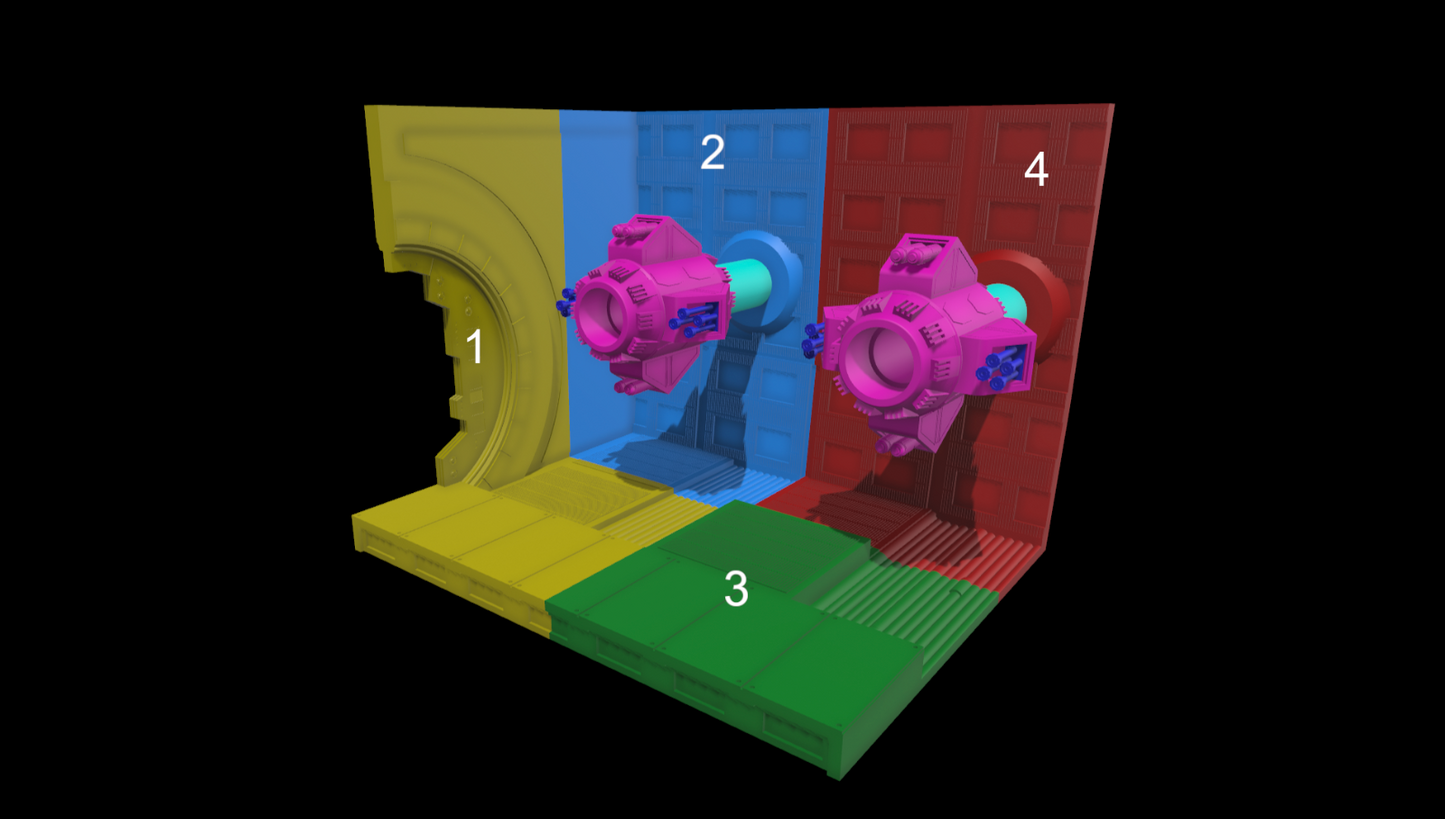 3D Printed Tantive IV Service Corridor for 3.75" and 6" Figures