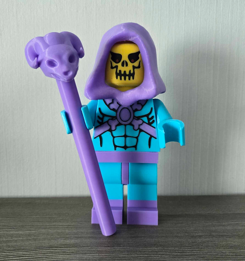 3D Printed. 9" Brick inspired Skeletor MOTU