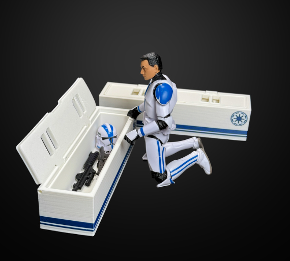 3D PRINTED STAR WARS CLONE LOCKER. (ONE) 3.75" Scale