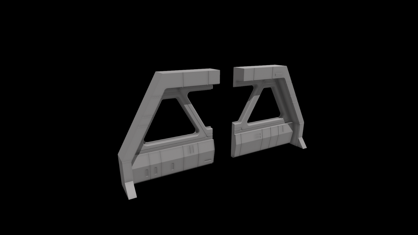 3D Printed Star Destroyer Bridge Window Diorama for 3.75" or 6 Star Wars Figures