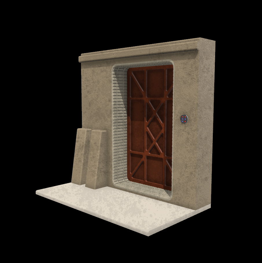 3D Printed Mos Eisley Door Diorama For Star Wars Black Series figures