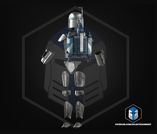 Star Wars Jango Fett Armour Inspired 3D Printed Raw, unpainted Armour
