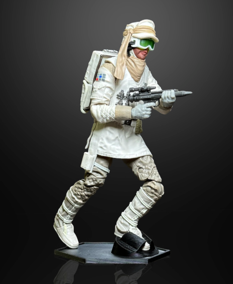 Star Wars 3D Printed Hexagon Display Stand system – 6" black series Figures