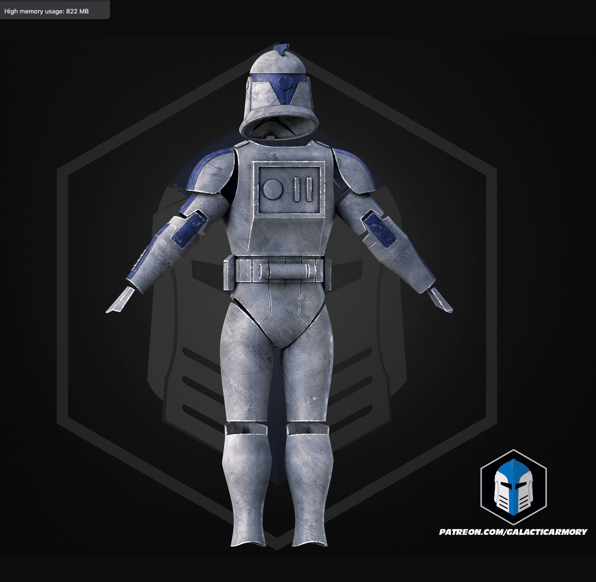 Star Wars The Phase 1 Animated Clone Trooper Inspired 3D Printed Raw armour