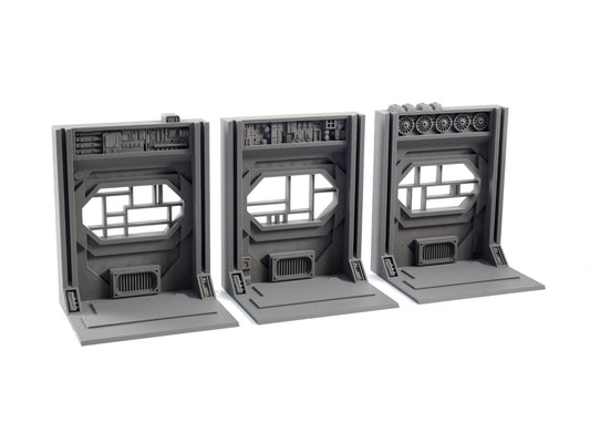 3D Printed Sci-Fi Corridor Diorama 2 for 3.75" and 6" Star Wars figures