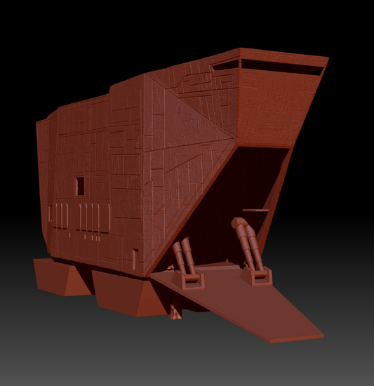 Star Wars 4FT 3D Printed Sandcrawler for 3.75 " Scale Figure Diorama