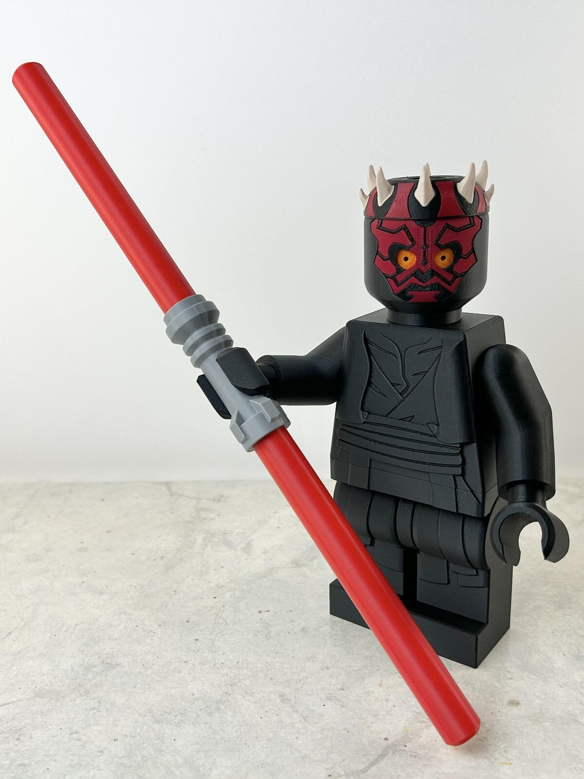 3D Printed. 9" Brick inspired Deluxe Darth Maul Figure