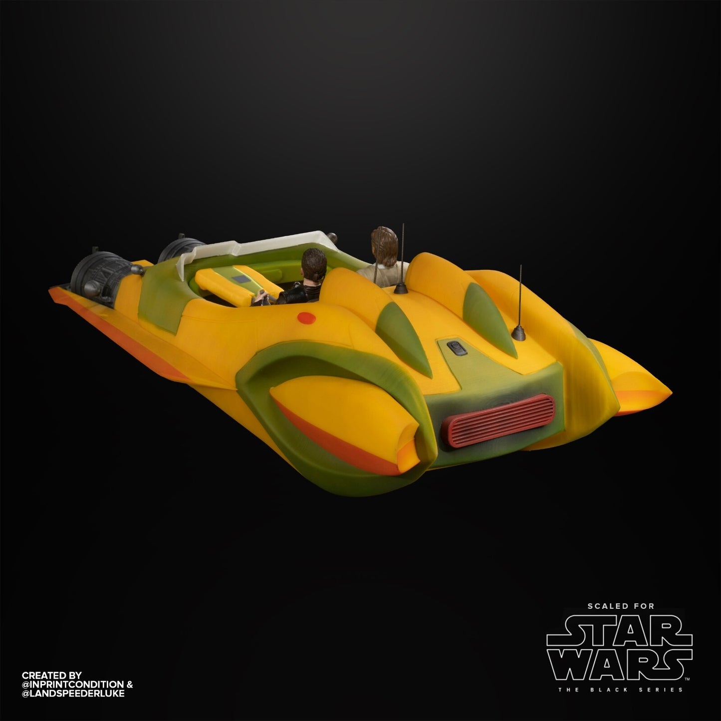 3D Printed Anakin's Speeder for 3.75" and 6" Scale Star Wars Action Figure