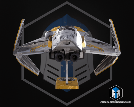 Star Wars 3D Printed ETA-2 Jedi Starfighter card kit 1/30 scale