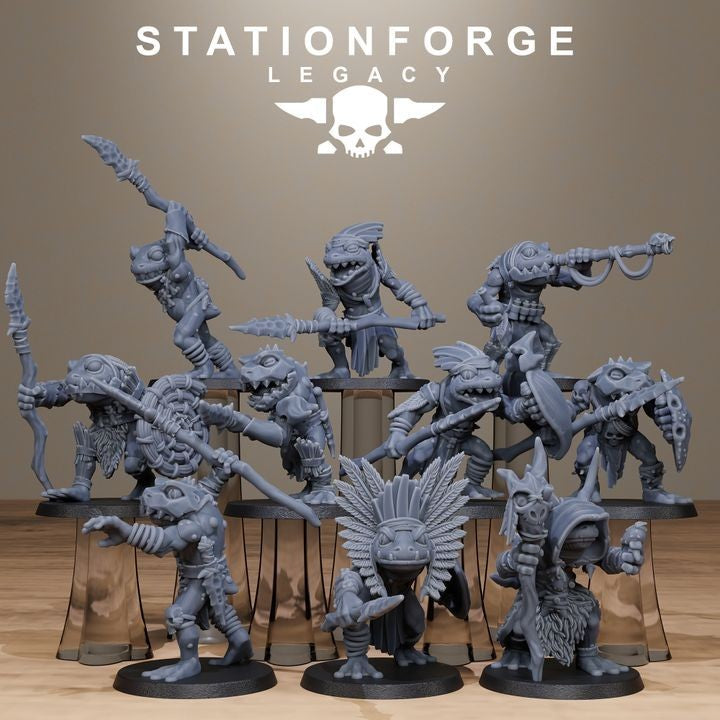 Bogkin Spearmen by Station Forge Legacy inc FREE bases and Post