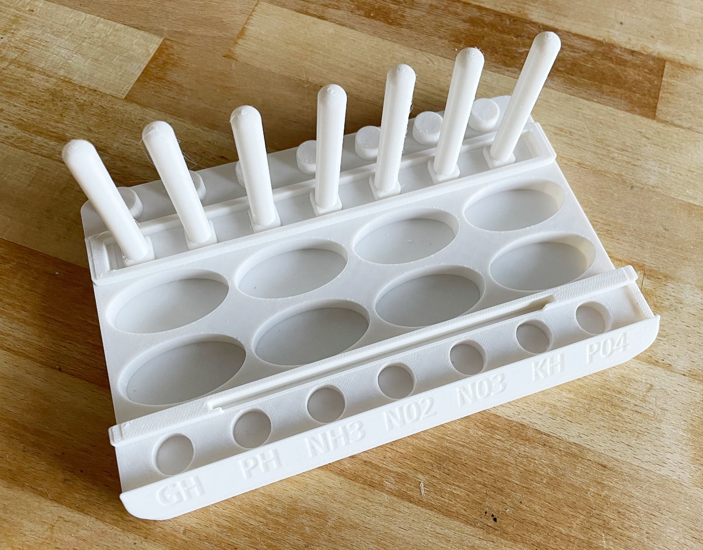 API Aquarium test kit tube holder and drying rack extended version with P04