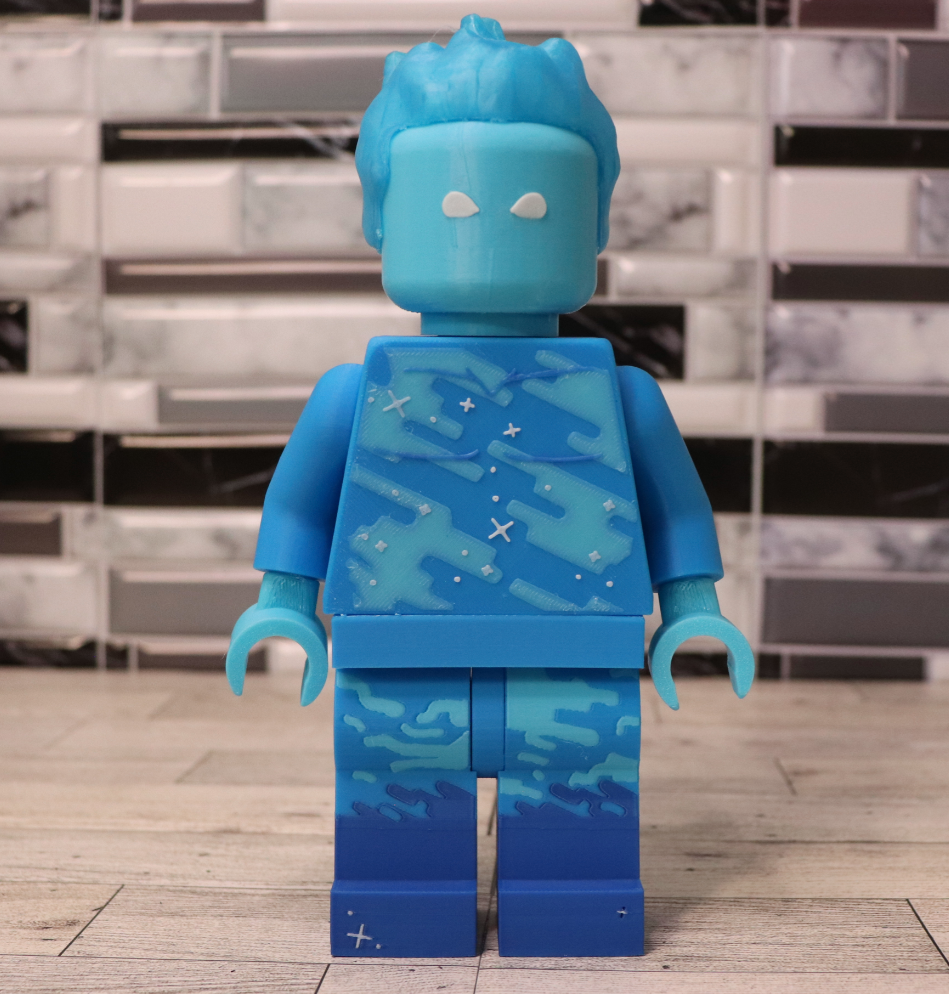 3D Printed. 9" brick inspired Deluxe Fortnite Zero Figure