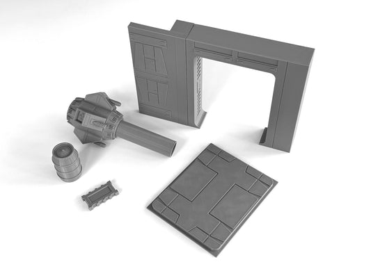 Star Wars Death Star Control Room 327 Door Wall Diorama For 3.75" Or 6" Figures