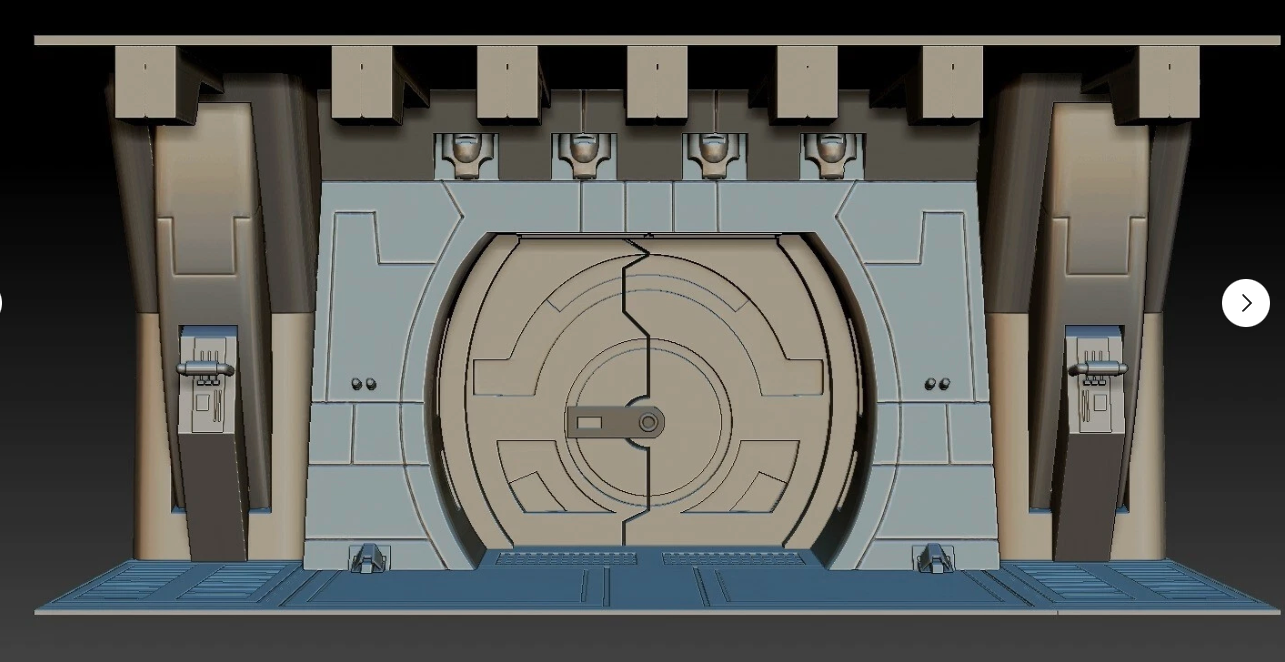 Star Wars Custom Trade Federation Doorway Diorama For 6" Figures