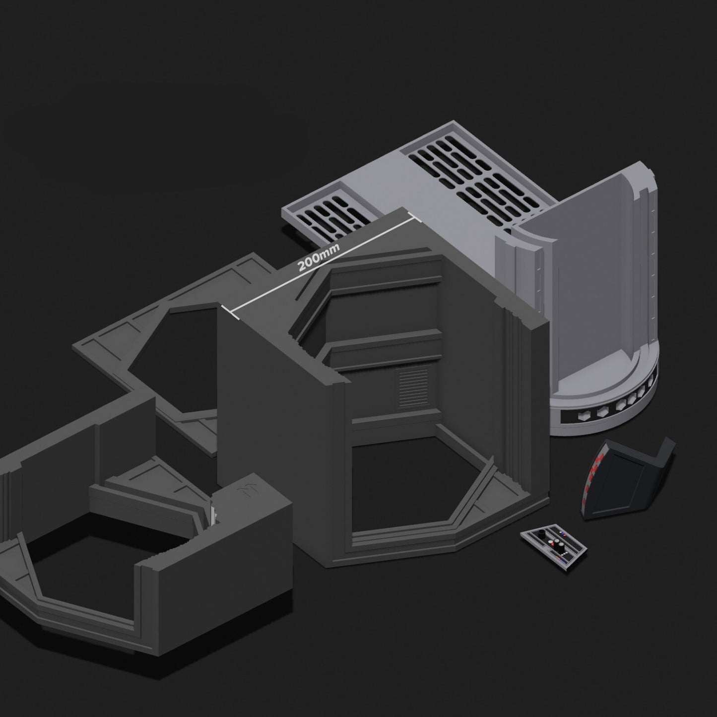 3D printed Death Star Detention Block & Leias cell for Black Series