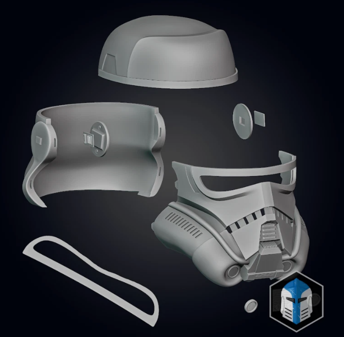 Starwars Imperial Patrol Trooper Helmet 3D Printed RAW Kit