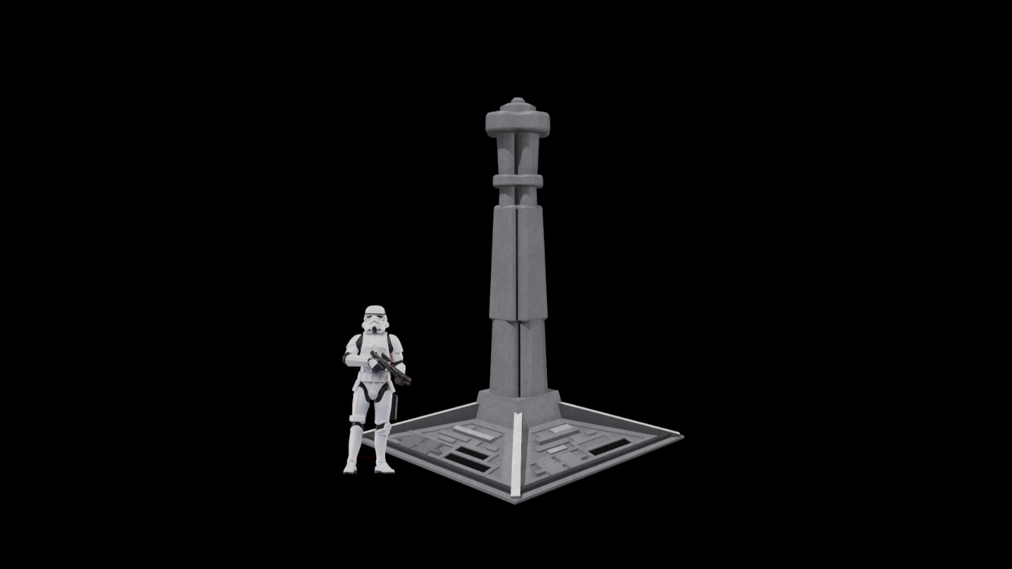 3D Printed Death Star Docking Bay 327 Column For 3.75" & 6" Star Wars Figures