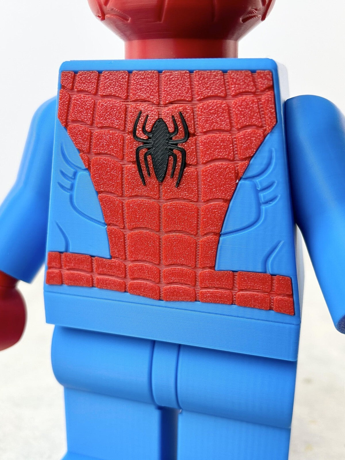 3D Printed. 9" Brick inspired Deluxe Spider Man