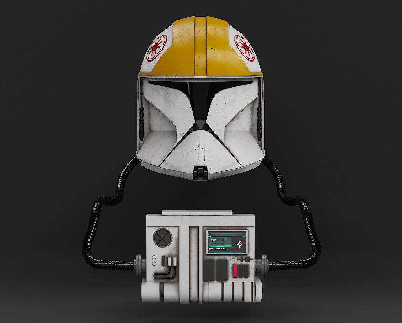 Star Wars Phase one Pilot Inspired 3D Printed Raw Helmet and Chestbox