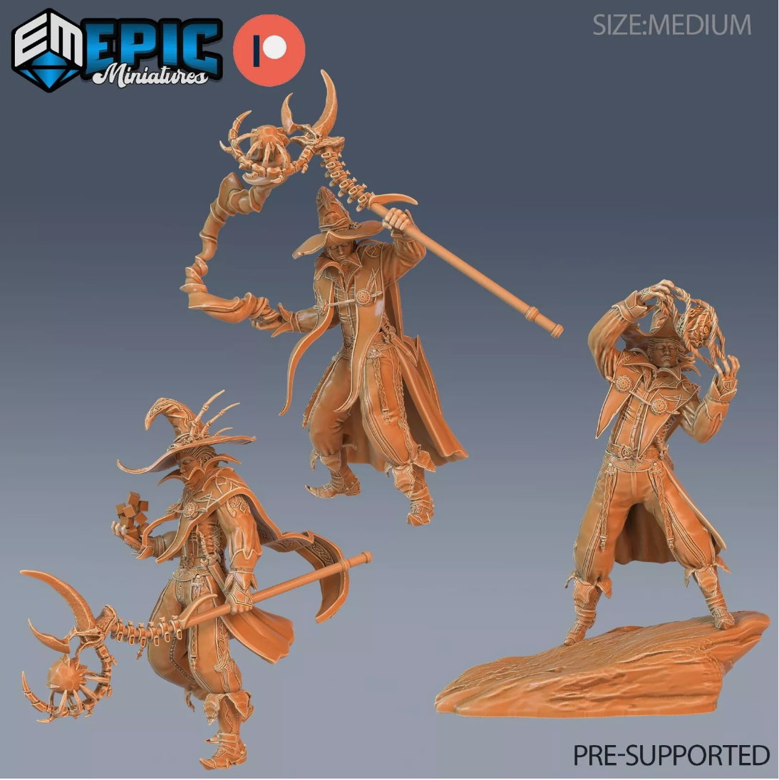Dark Magician Dungeons and Dragons Wizard Miniature D&D, Fantasy 28mm