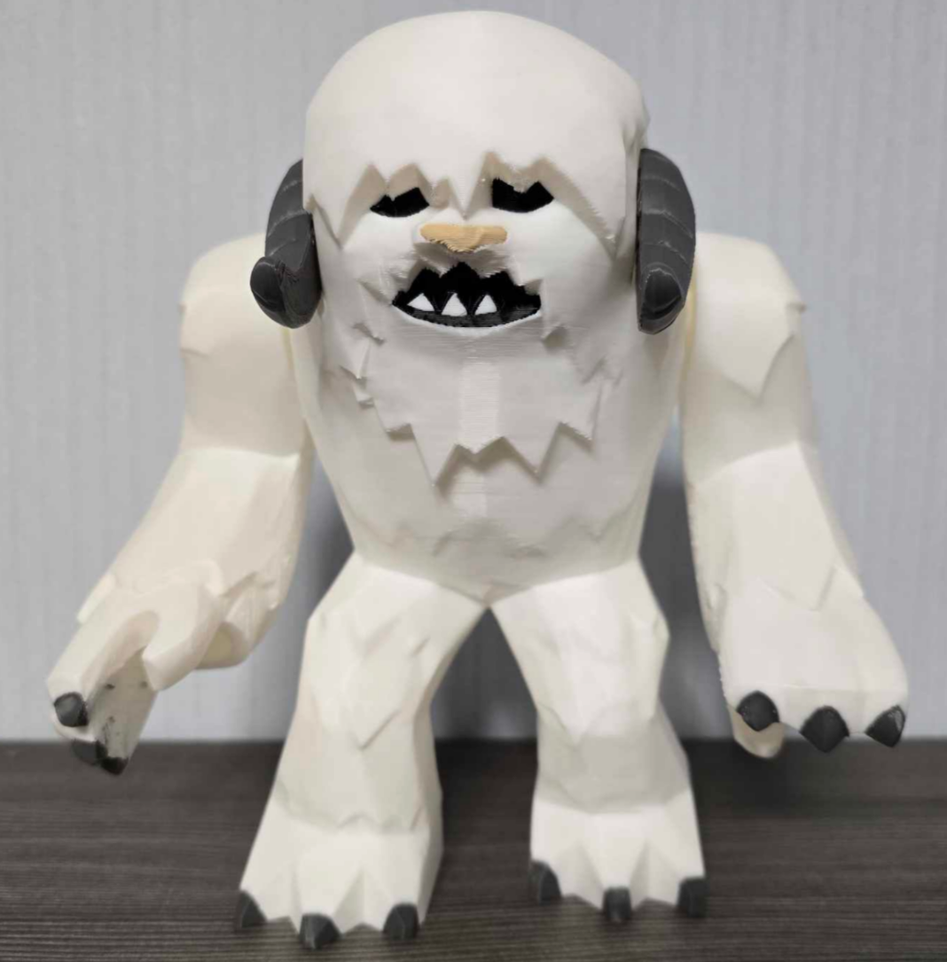Star Wars 3D Printed. 9" brick inspired Deluxe Wampa Figure