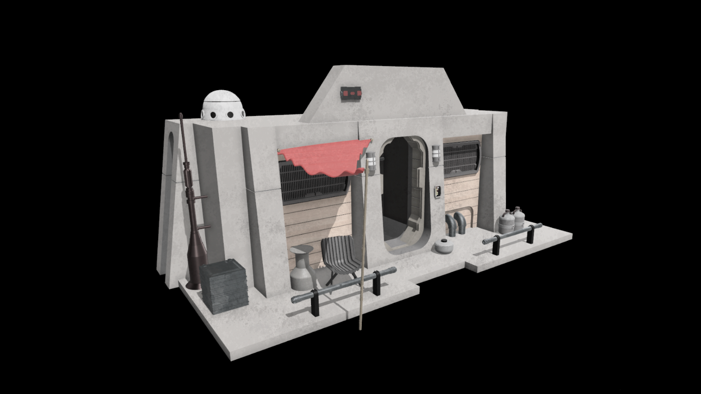 Star Wars 3D printed Mandalorian Nevarro Cabin For 12" Figures