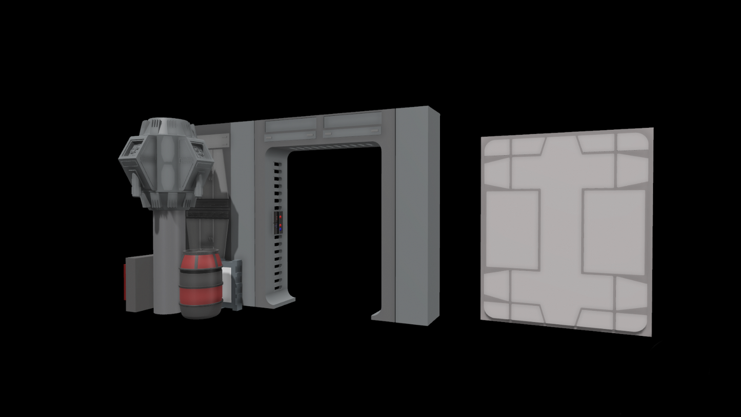 Star Wars Death Star Control Room 327 Door Wall Diorama For 3.75" Or 6" Figures