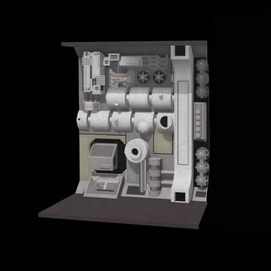 3D Printed SCIFI corridor 1/12th scale for Star Wars Black series figures