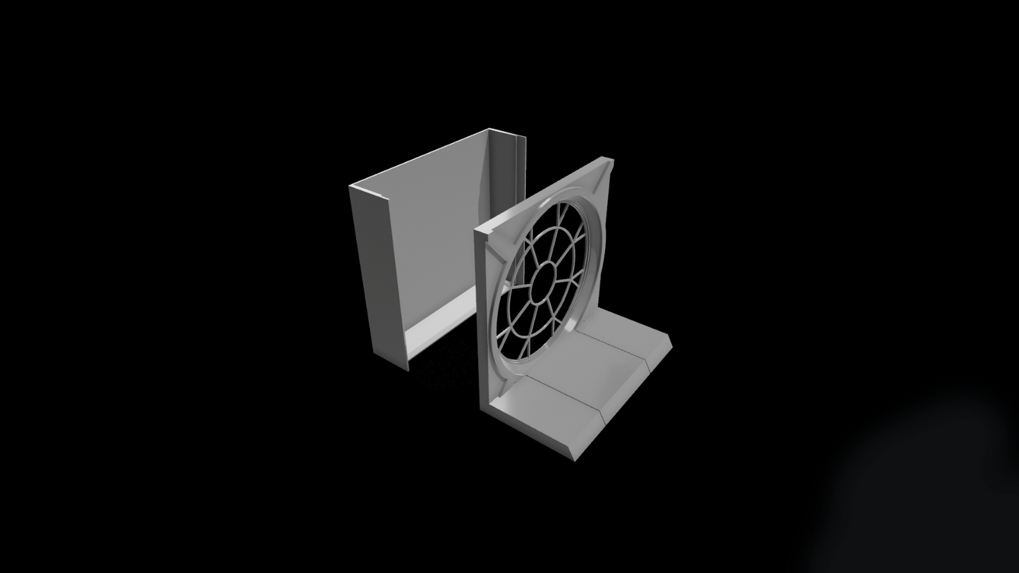3D Printed Cloud City Gantry Window Diorama for 3.75" and 6" Figures