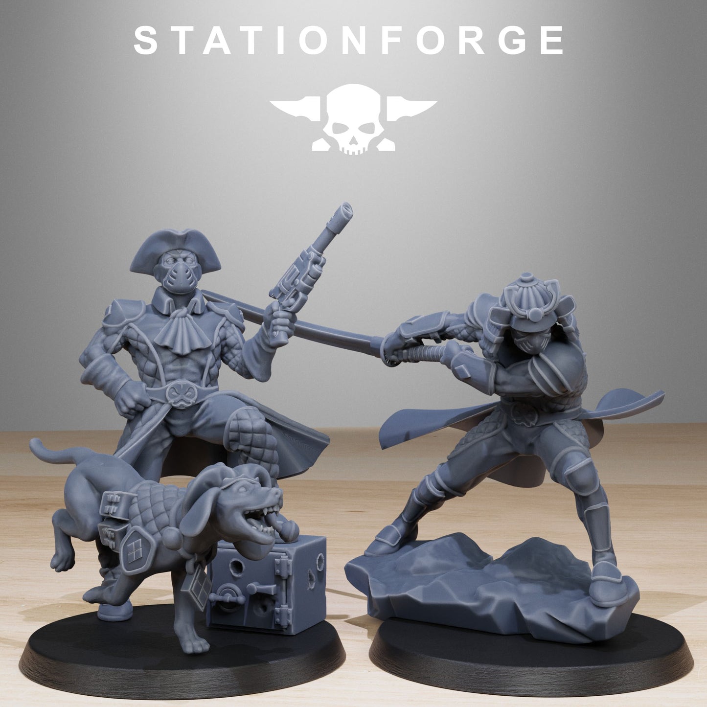 The GrimCorp Jesters from Station Forge 32mm