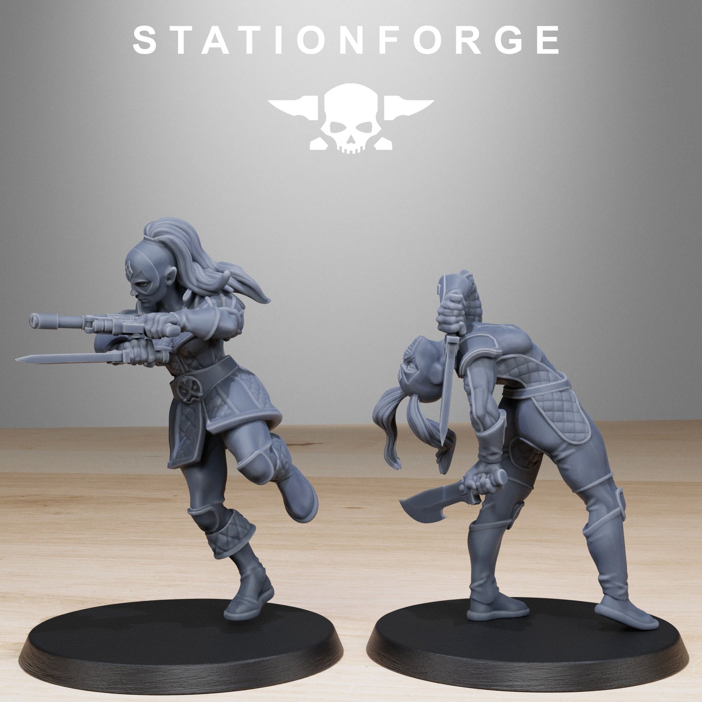 The GrimCorp Jesters from Station Forge 32mm
