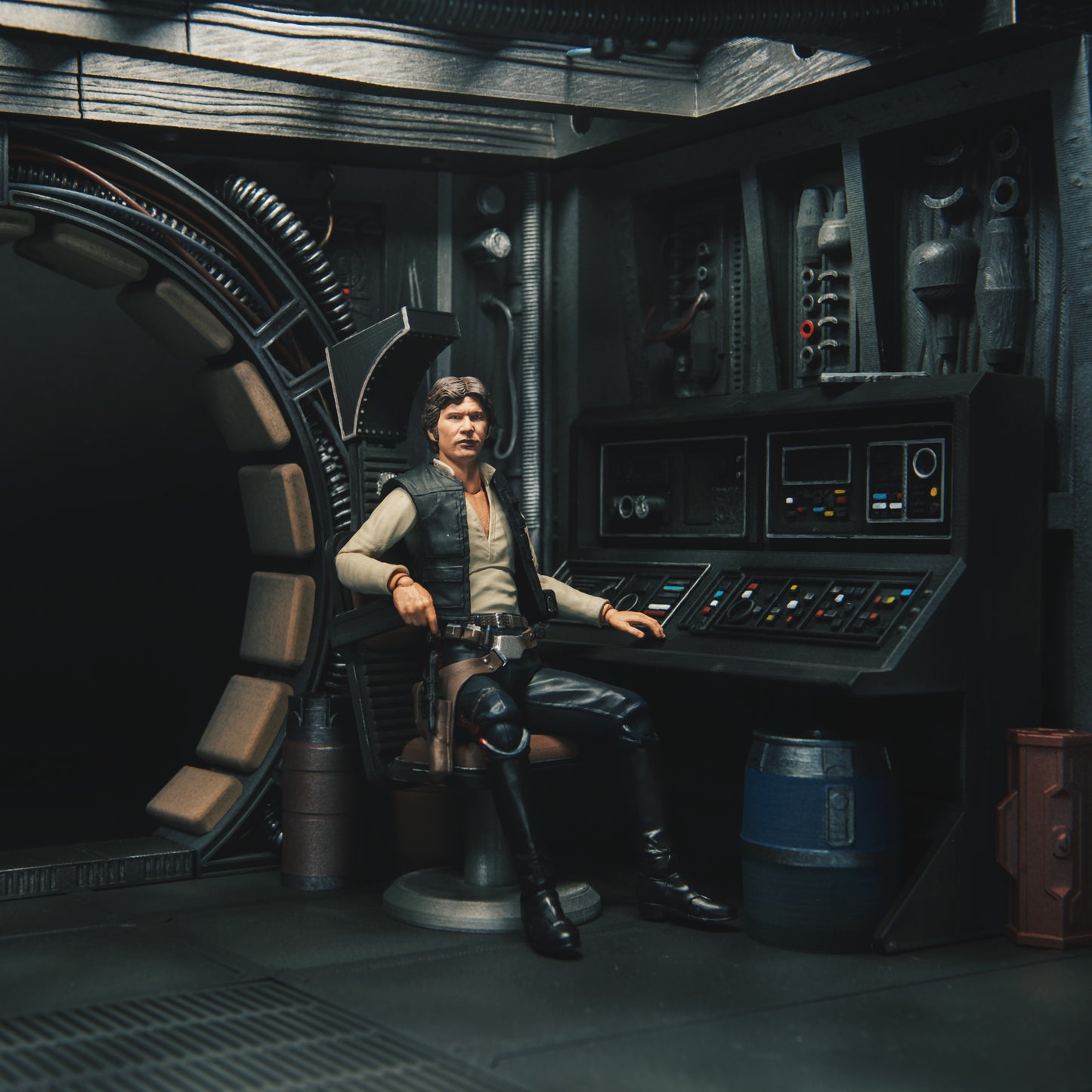 3D Printed Millennium Falcon Interior Diorama for Star Wars Black Series 1/12